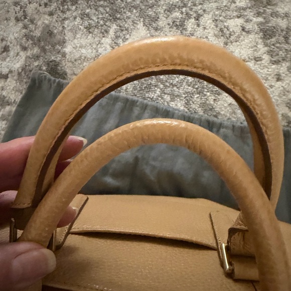 Brahmin Large Duxbury Satchel NEPAL Leather NATURAL - Picture 13 of 16